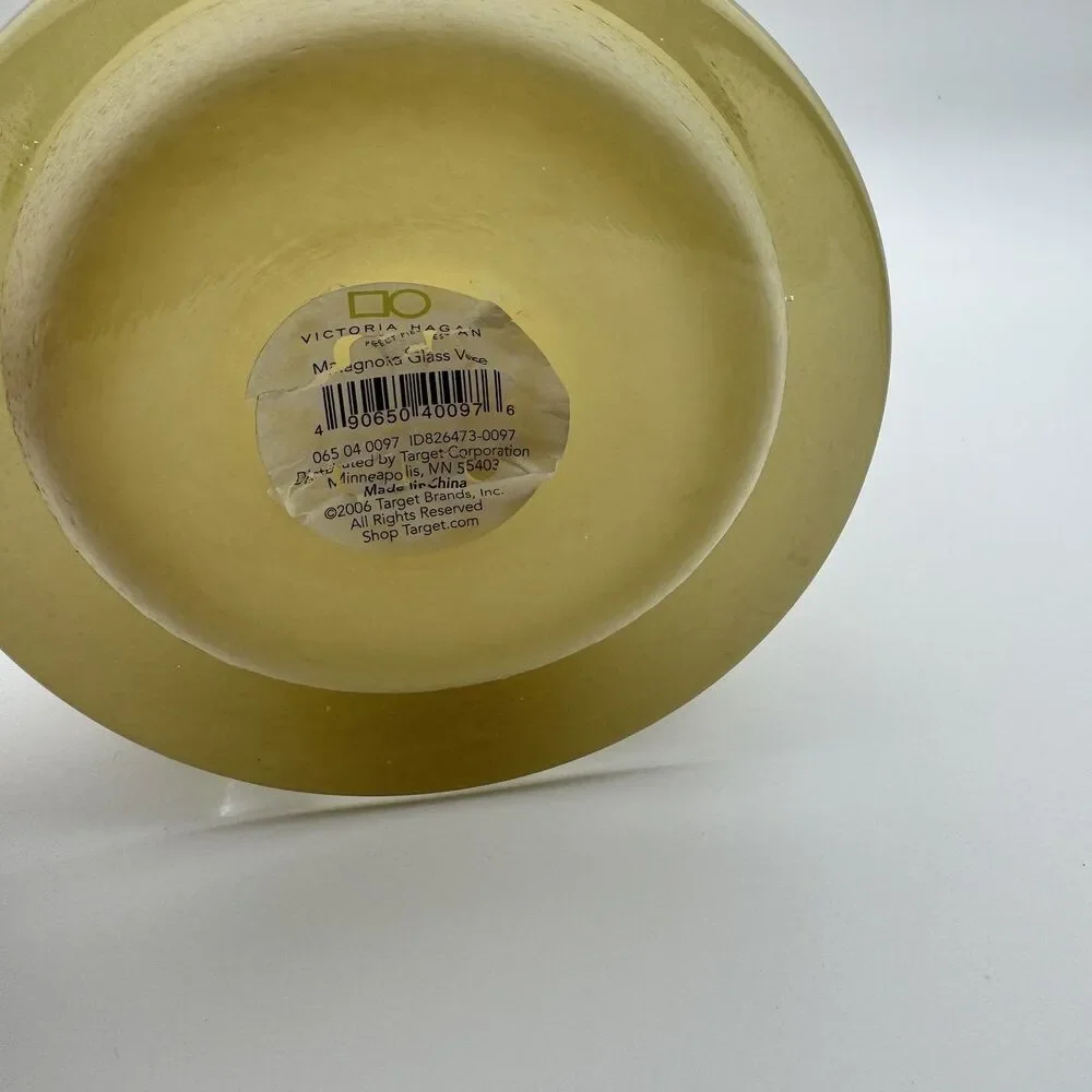 Victoria Hagan Perfect Pieces Magnolia Glass Vase Yellow 8.5